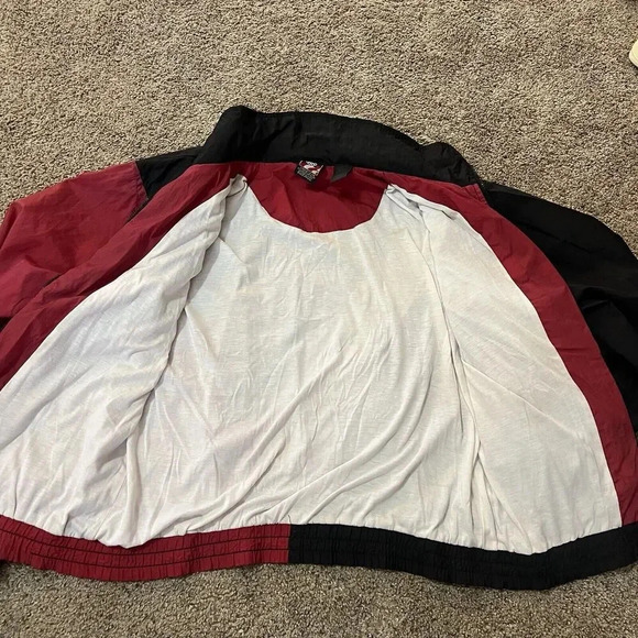 VINTAGE 80s USA Olympics Tracksuit Red Black Nylon WindbreakerJacket Mens Medium - Picture 7 of 9